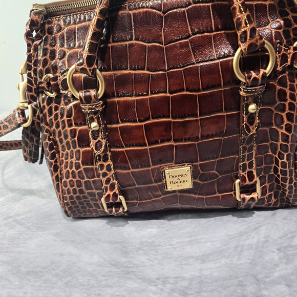 Dooney & Bourke Croco Fino Satchel - Picture 2 of 10